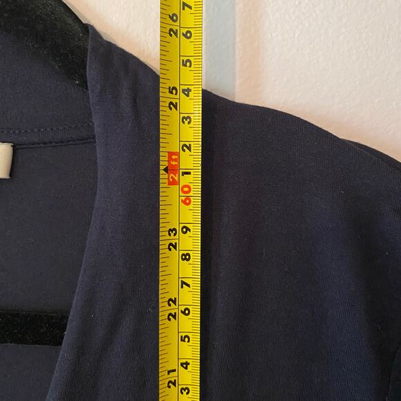 Hobbs London Women's size Small Maternity Navy Blue Rouched 3/4 Sleeve Top - Picture 7 of 7